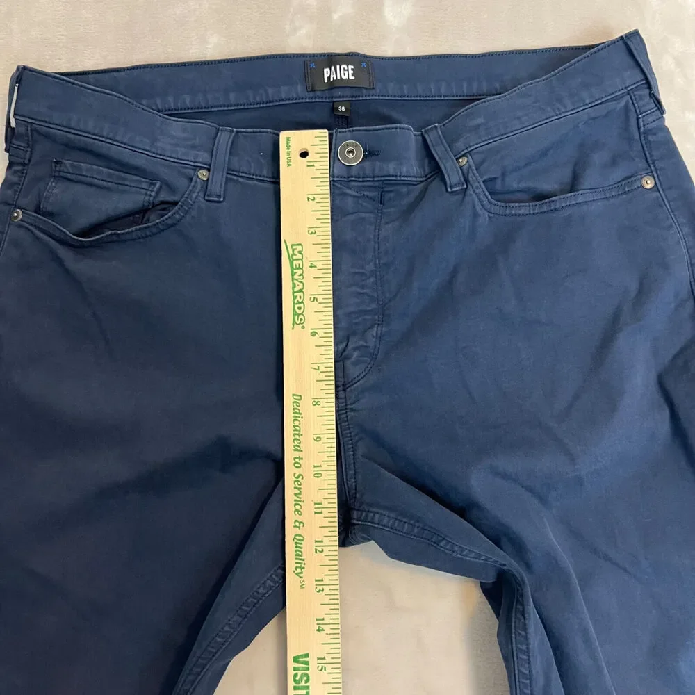 Paige Jeans Mens 38 Blue Lennox‎ Straight Leg Casual Preppy Workwear Office